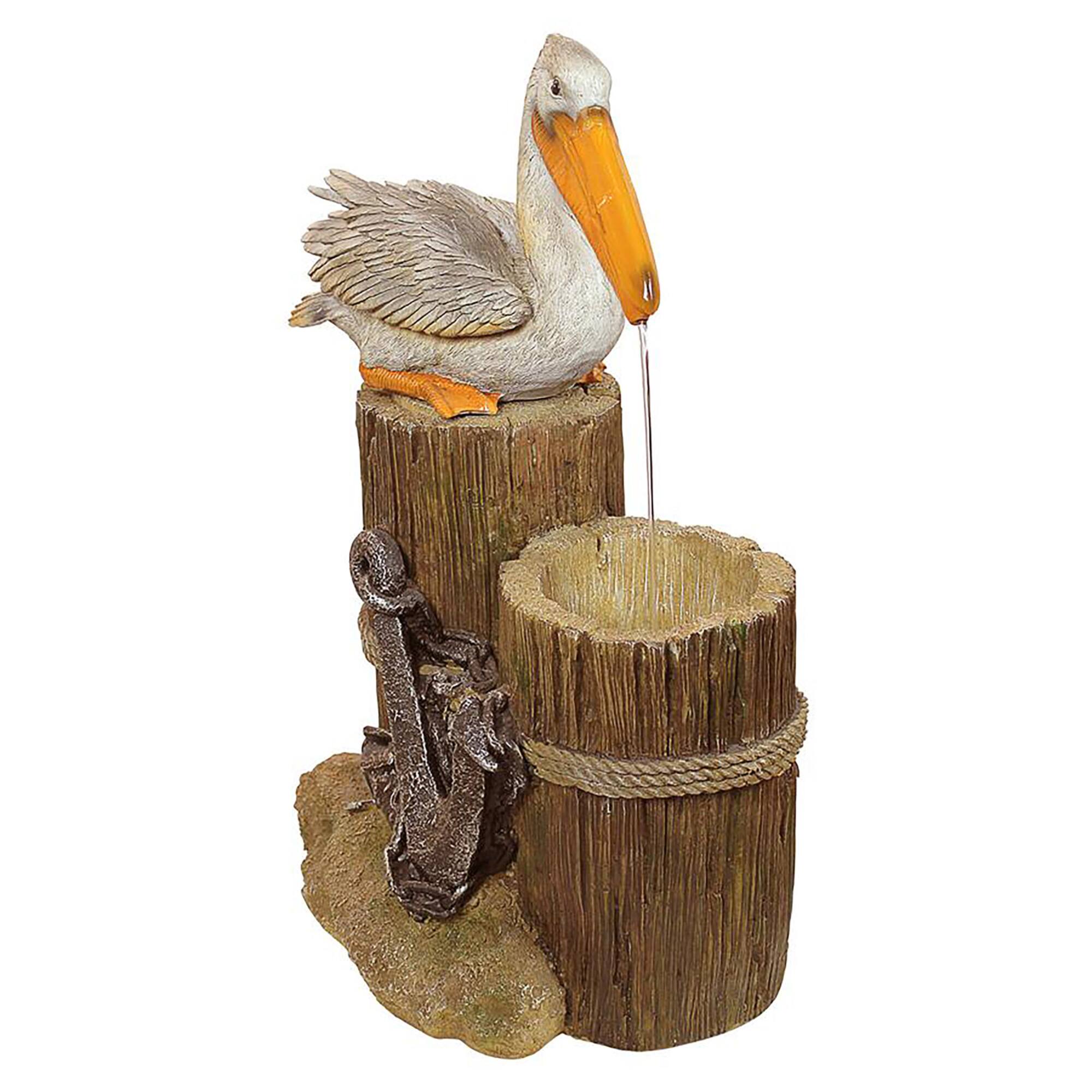Design Toscano Pelican's Seashore Roost Sculptural Fountain
